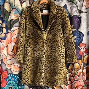 Worthington Animal Print Faux Fur Jacket